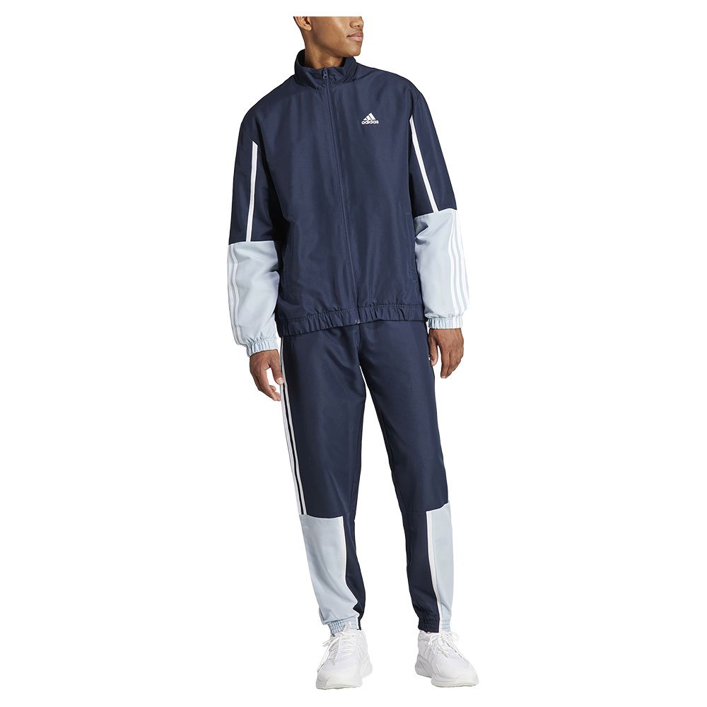 Adidas Colorblock 3 Stripes Tracksuit Blau XL / Regular Mann von Adidas