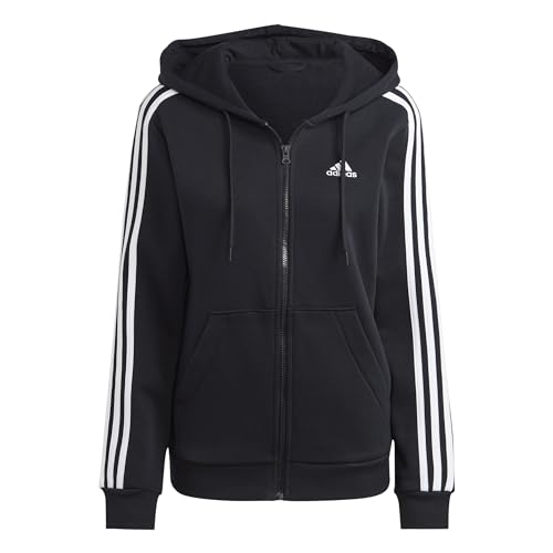 Adidas Damen Trainingsshirt mit Kapuze, schwarz/weiß, 36 von adidas