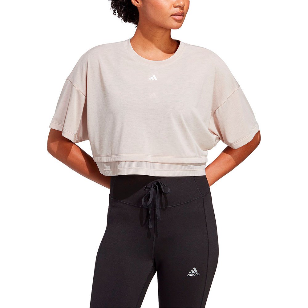 Adidas Dance Cro Short Sleeve T-shirt Beige L Frau von Adidas