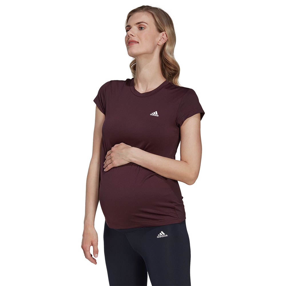 Adidas Designed To Move Colorblock Sport Maternity Short Sleeve T-shirt Rot XS Frau von Adidas