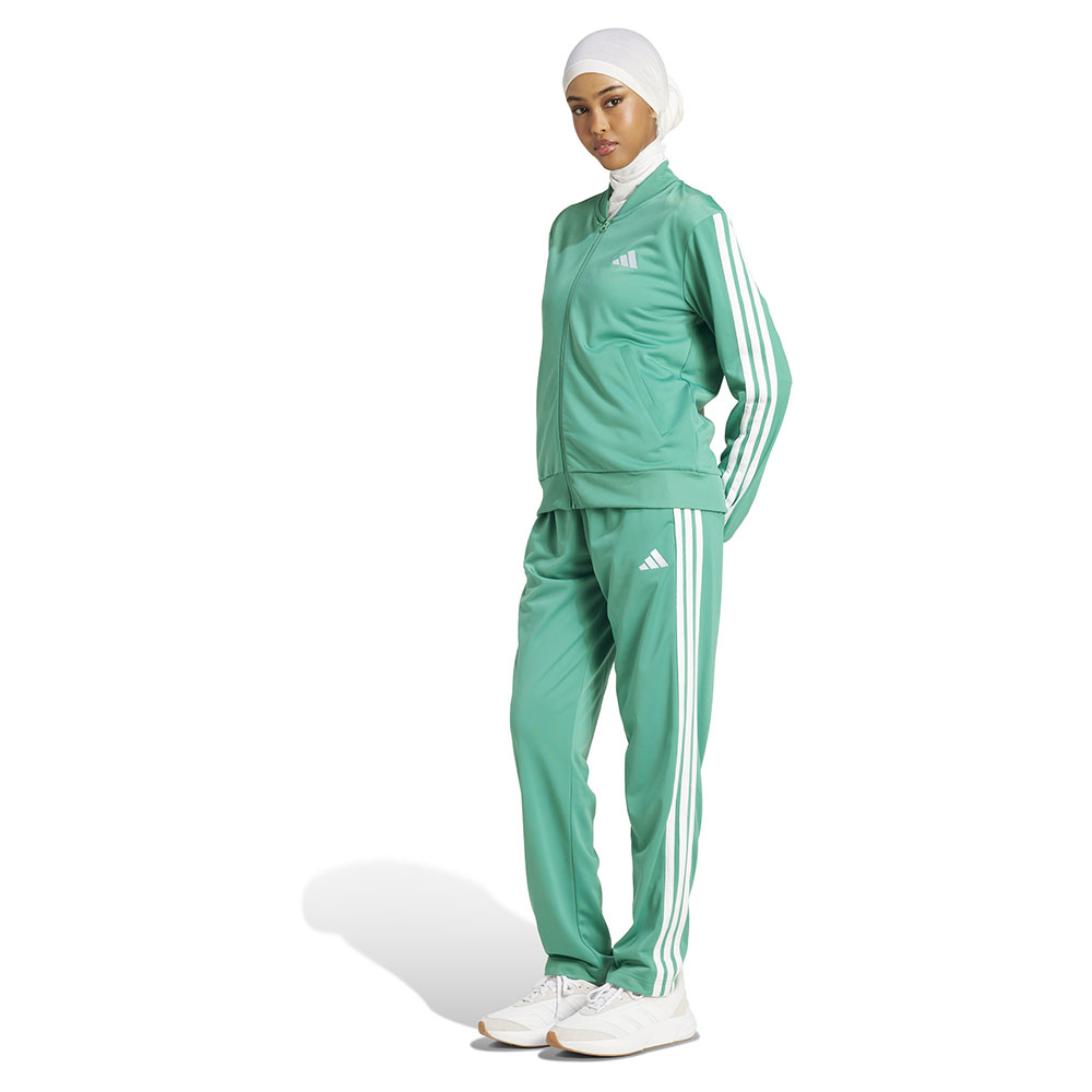 Adidas Essentials 3 Stripes Tracksuit Grün M Frau von Adidas