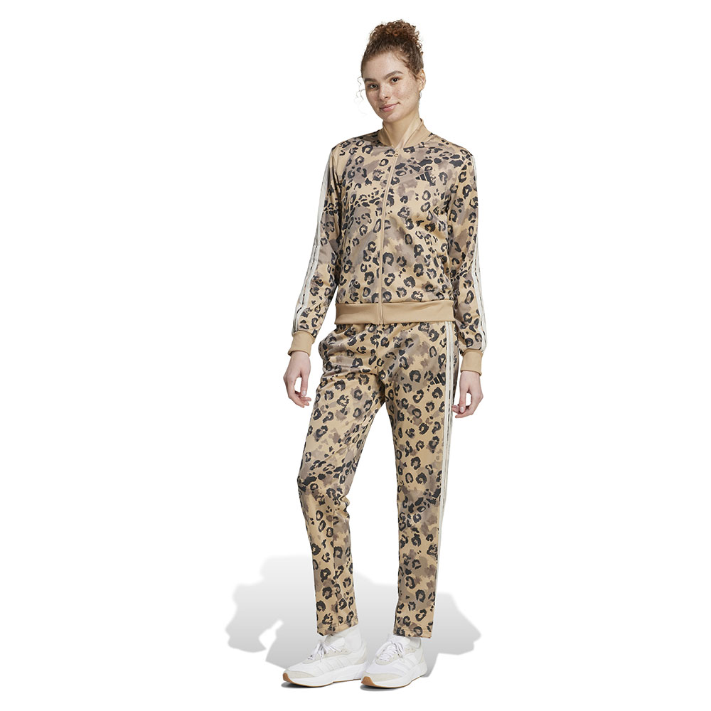 Adidas Essentials 3 Stripes Tracksuit Beige XL Frau von Adidas