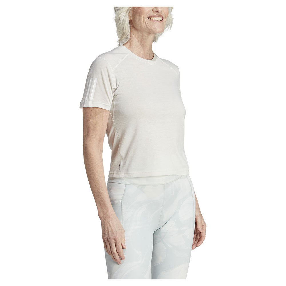 Adidas Essentials Cotton 3 Stripes Short Sleeve T-shirt Grau L Frau von Adidas