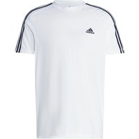 Adidas Essentials Single Jersey 3-stripes T-shirt Herren Weiß - Xxl von Adidas