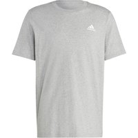 Adidas Essentials Single Jersey Embroidered Small Logo T-shirt Herren Hellgrau - M von Adidas
