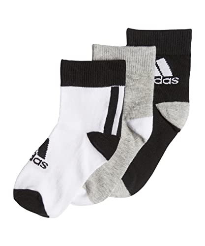 Adidas FN0997 LK ANKLE S 3PP Socks unisex-child black/medium grey heather/white KL von adidas