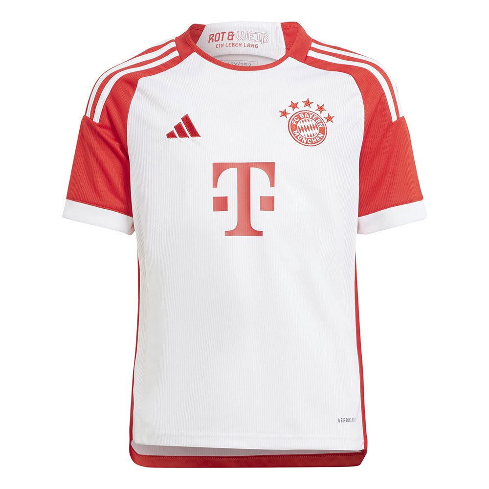 Adidas Fc Bayern 23/24 Junior Short Sleeve T-shirt Home Rot 7-8 Years von Adidas