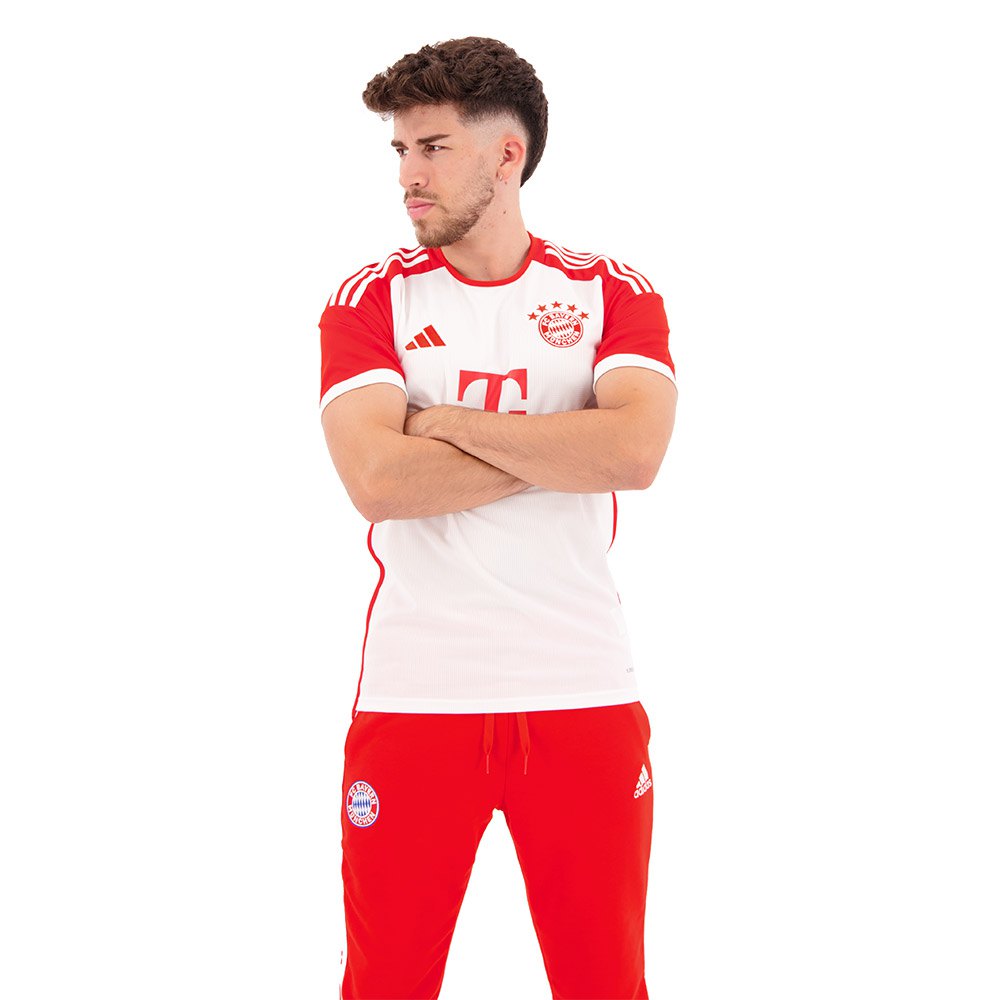 Adidas Fc Bayern 23/24 Short Sleeve T-shirt Home Rot XL von Adidas
