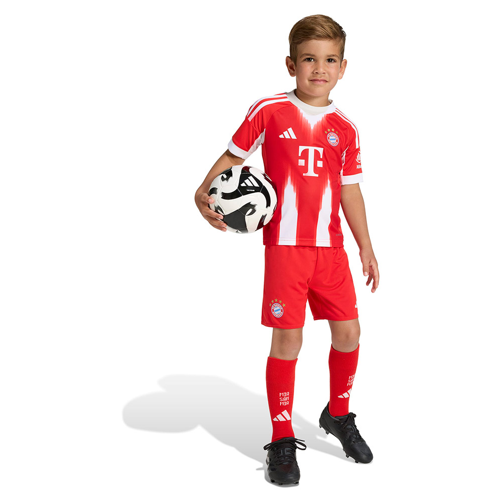 Adidas Fc Bayern 25/26 Mini Home Junior Set Rot 3-4 Years von Adidas