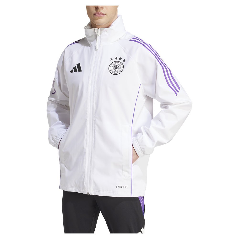 Adidas Germany 23/24 Rain Jacket Weiß M von Adidas