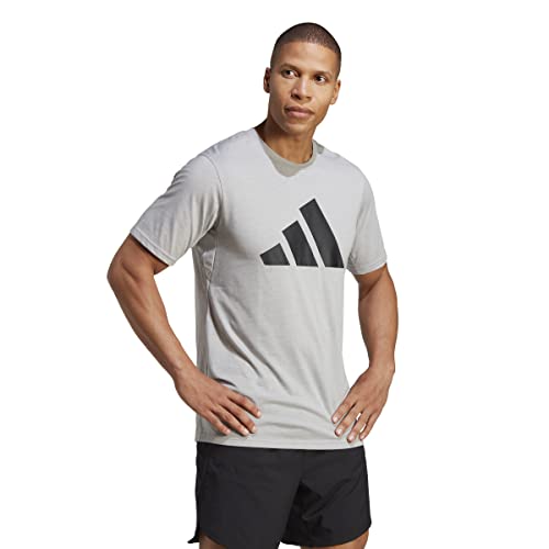 Adidas IB8276 TR-ES FR Logo T T-Shirt Herren medium Grey Heather/Black Größe M von adidas