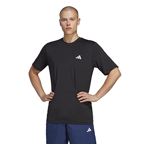 adidas Herren Train Essentials Stretch Training Tee, Black/White, S von adidas