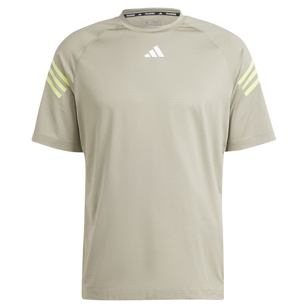 Adidas Icons 3 Stripes Short Sleeve T-shirt Beige 2XL Mann von Adidas