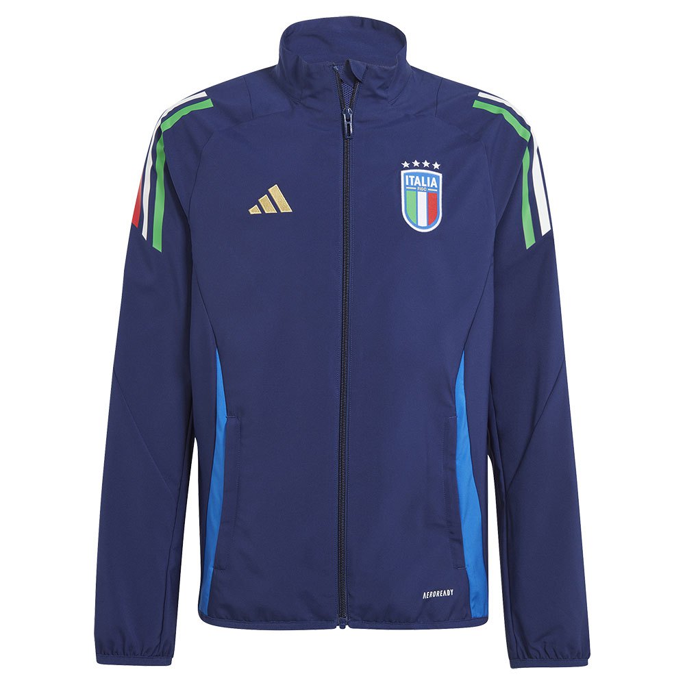Adidas Italy 23/24 Junior Tracksuit Jacket Pre Match Blau 11-12 Years von Adidas