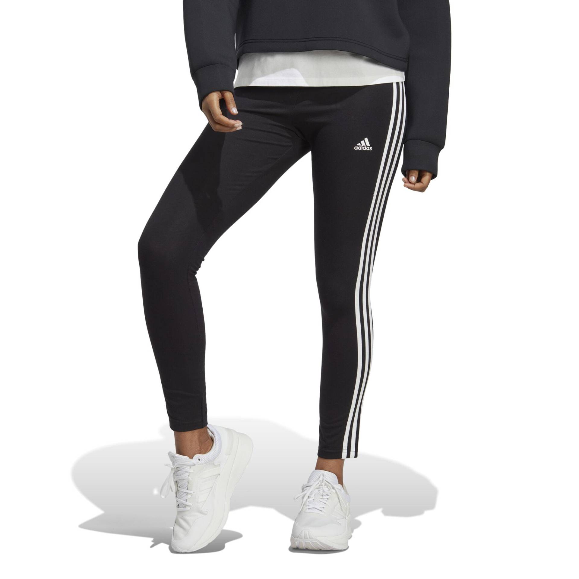 Adidas Leggings Damen hohe Taille - HW 3S schwarz/weiss von Adidas