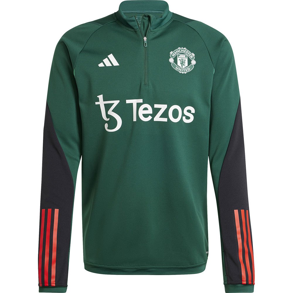 Adidas Manchester United 23/24 Half Zip Sweatshirt Training Grün XL von Adidas