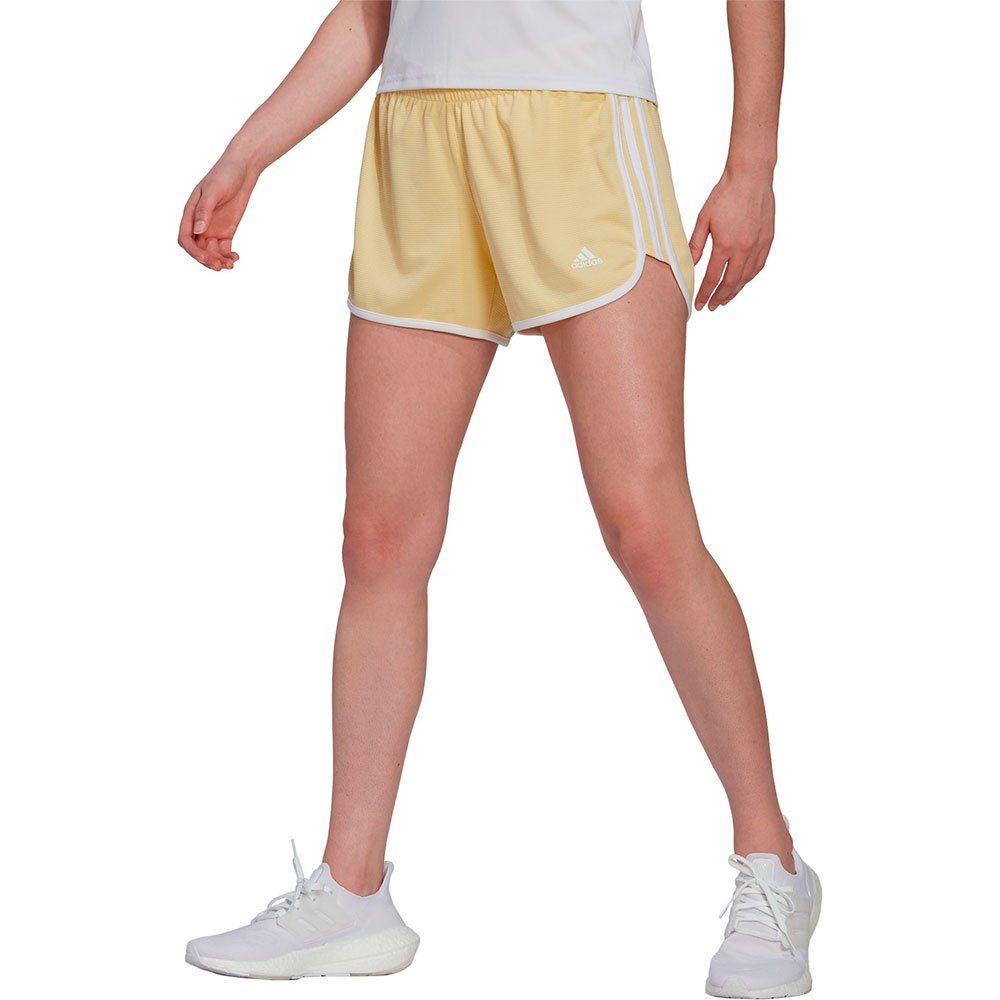 Adidas Marathon 20 Cooler 4´´ Shorts Gelb L Frau von Adidas