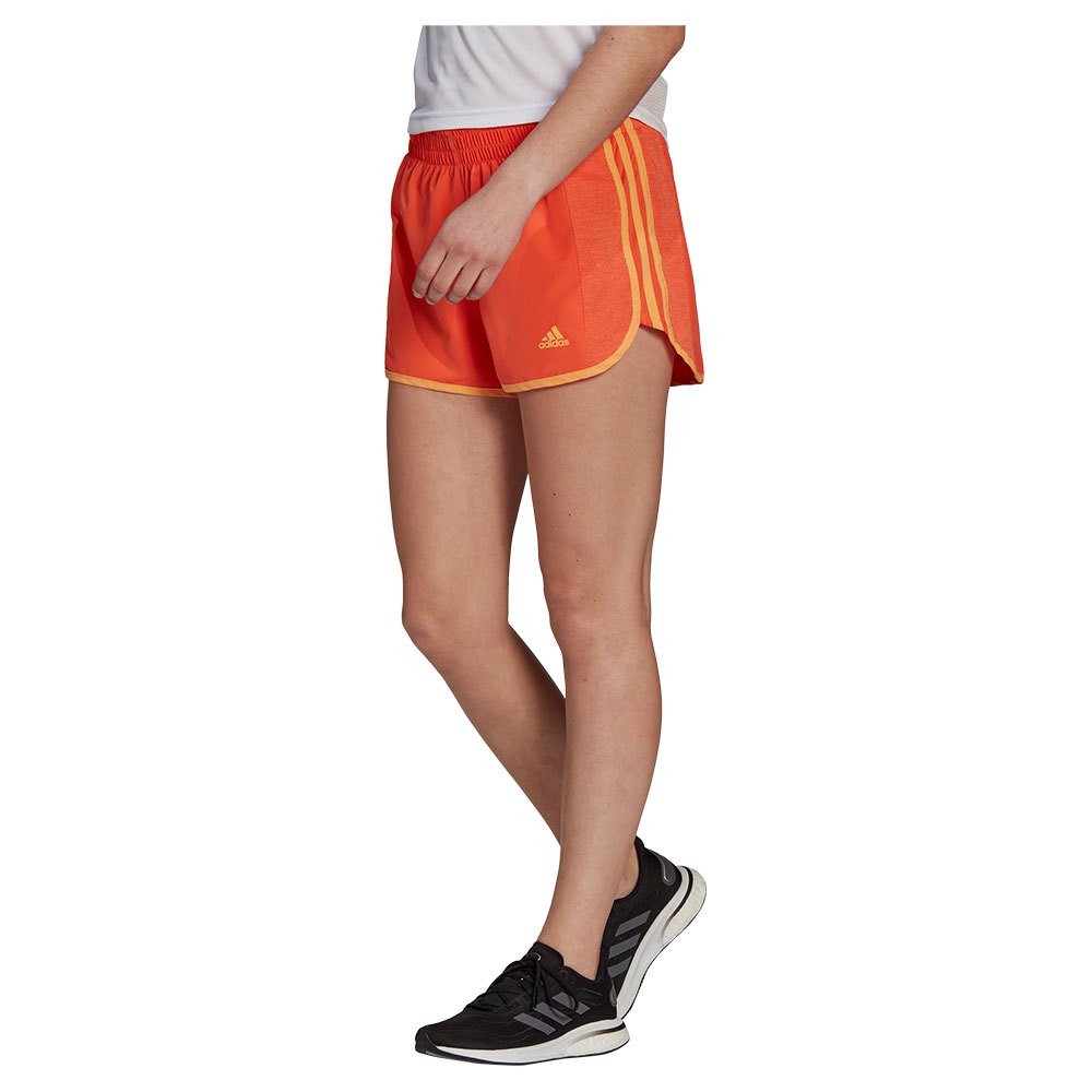 Adidas Marathon 20 Cooler Shorts Orange M / 8 cm Frau von Adidas