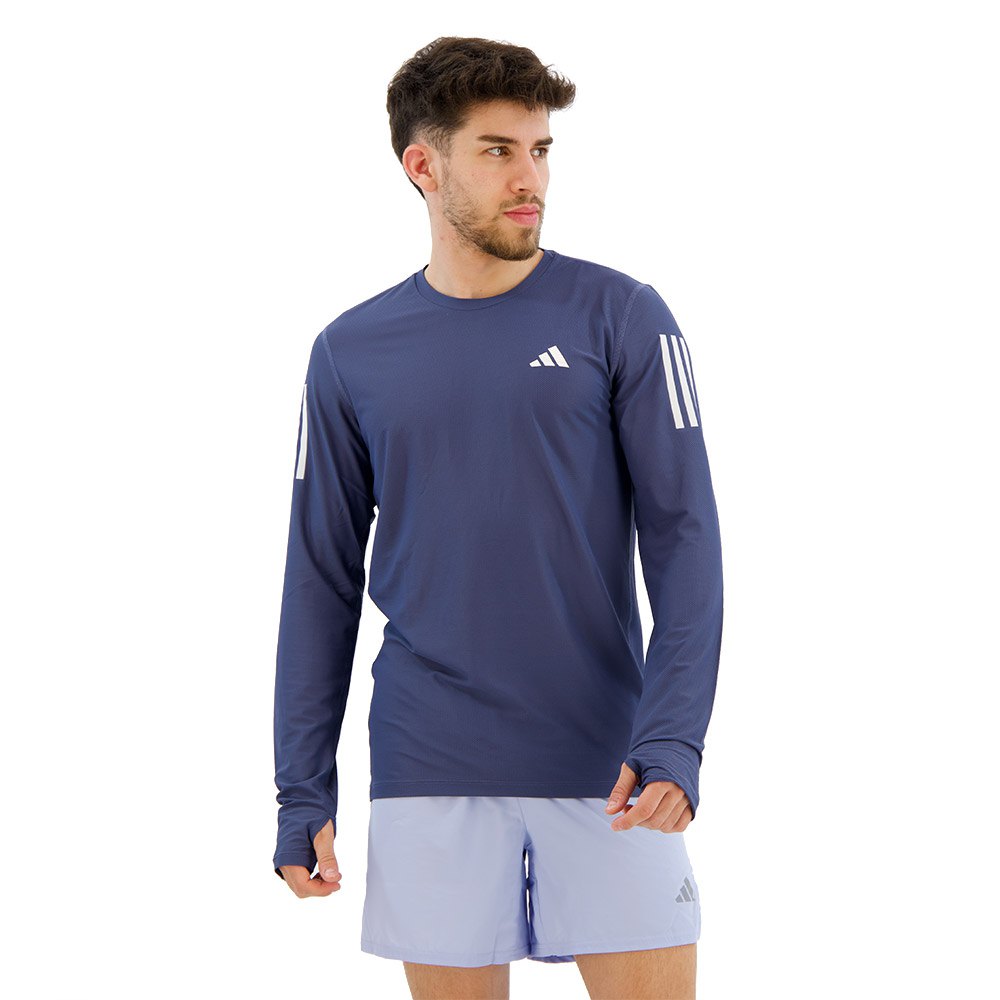 Adidas Own The Run Base Long Sleeve T-shirt Blau 2XL / Regular Mann von Adidas