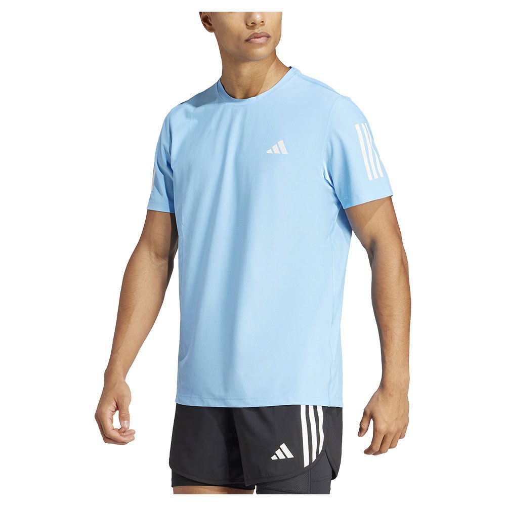 Adidas Own The Run Base Short Sleeve T-shirt Blau L / Regular Mann von Adidas
