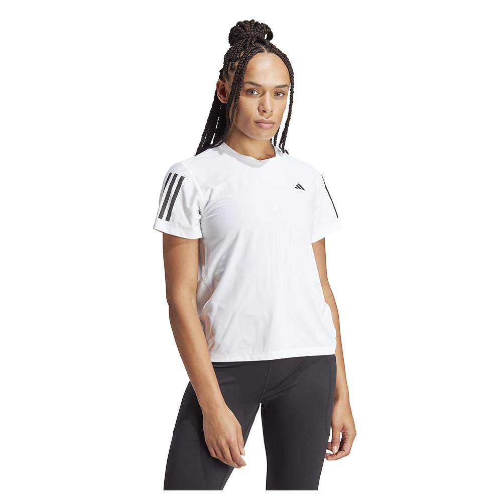 Adidas Own The Run Base Short Sleeve T-shirt Weiß XL Frau von Adidas