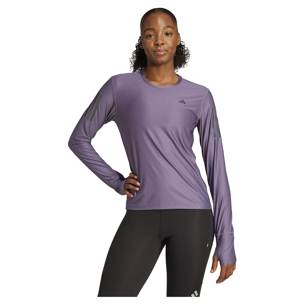 Adidas Own The Run Long Sleeve T-shirt Lila M Frau von Adidas