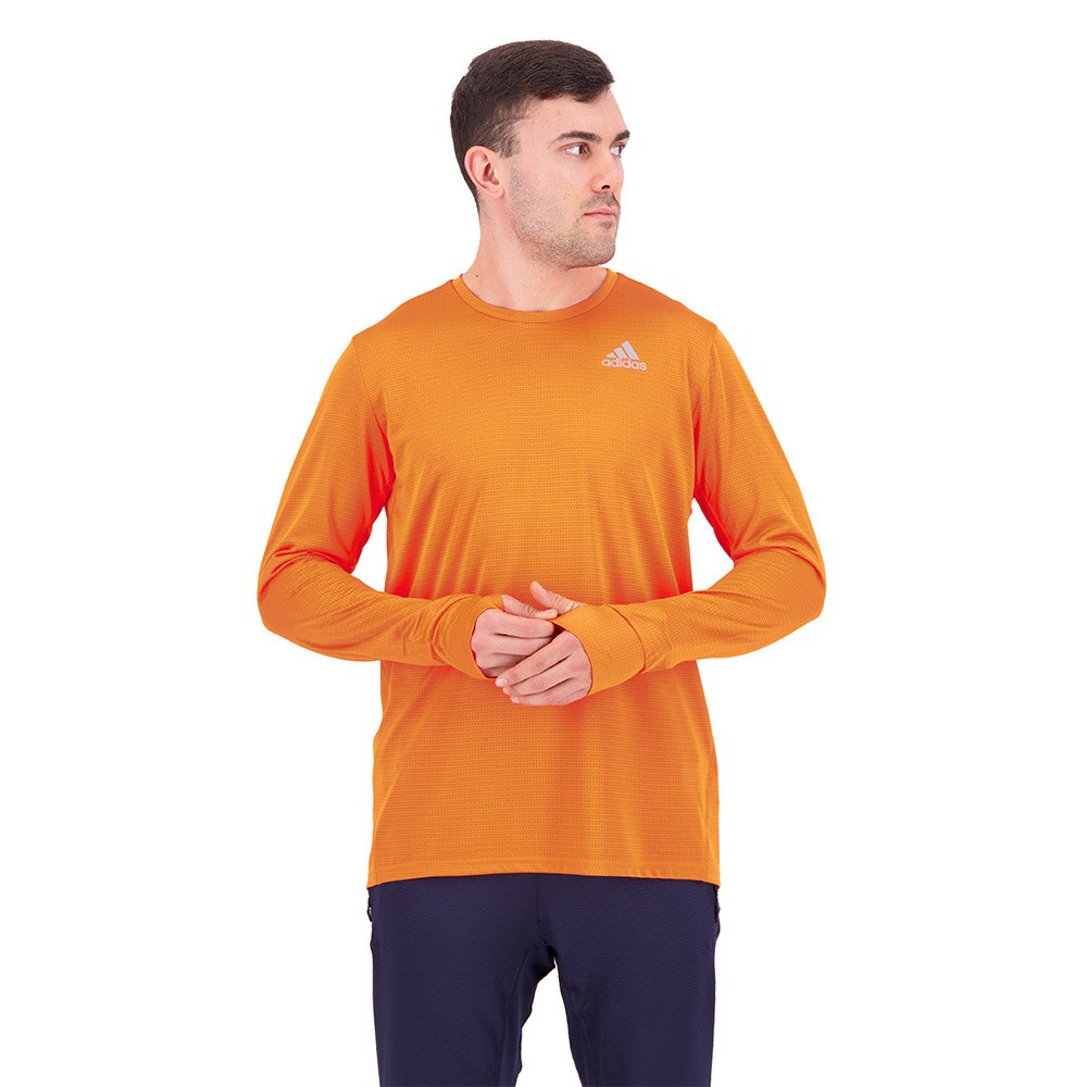 Adidas Own The Run Long Sleeve T-shirt Orange S Mann von Adidas