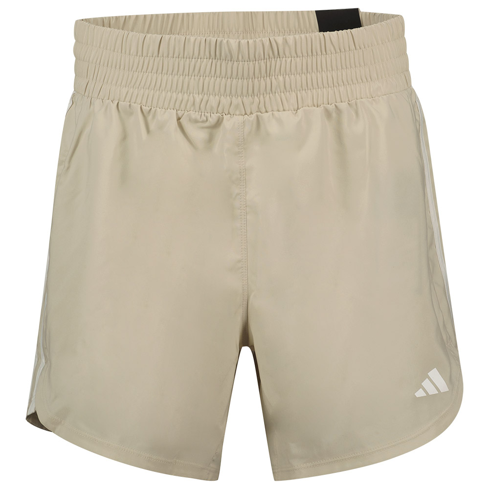 Adidas Pacer Training 3 Stripes Woven High Rise 5´´ Shorts Beige M Frau von Adidas