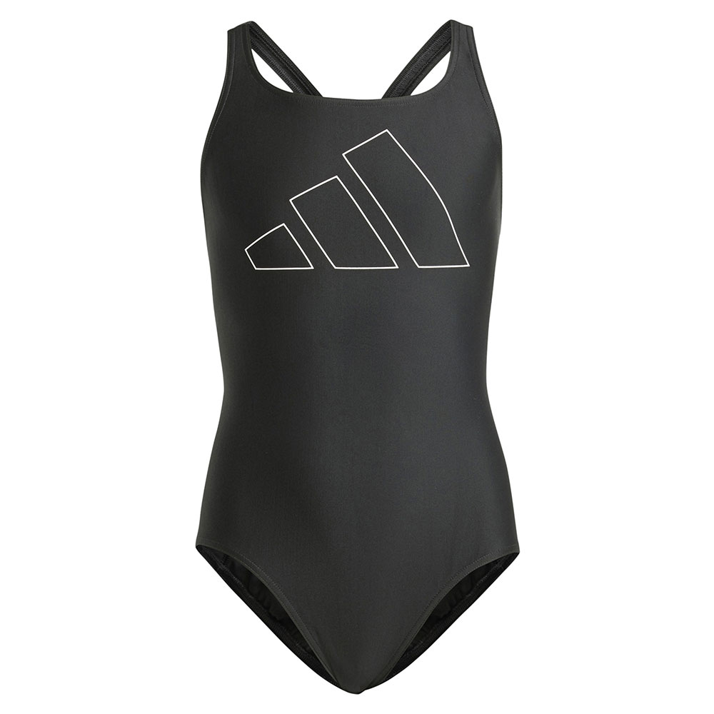 Adidas Performance Big Bars Swimsuit Schwarz 3-4 Years Mädchen von Adidas