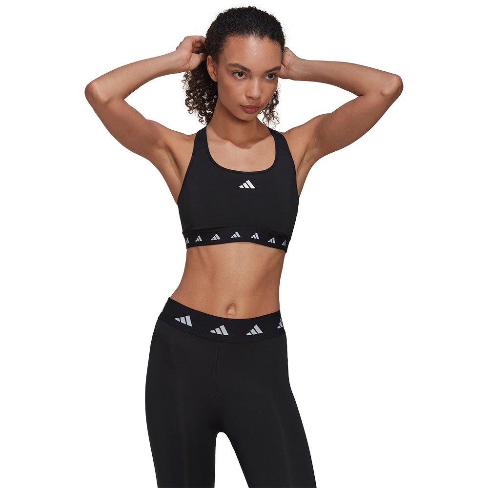 Adidas Power Medium-support Techfit Sports Bra Schwarz XS / AC Frau von Adidas