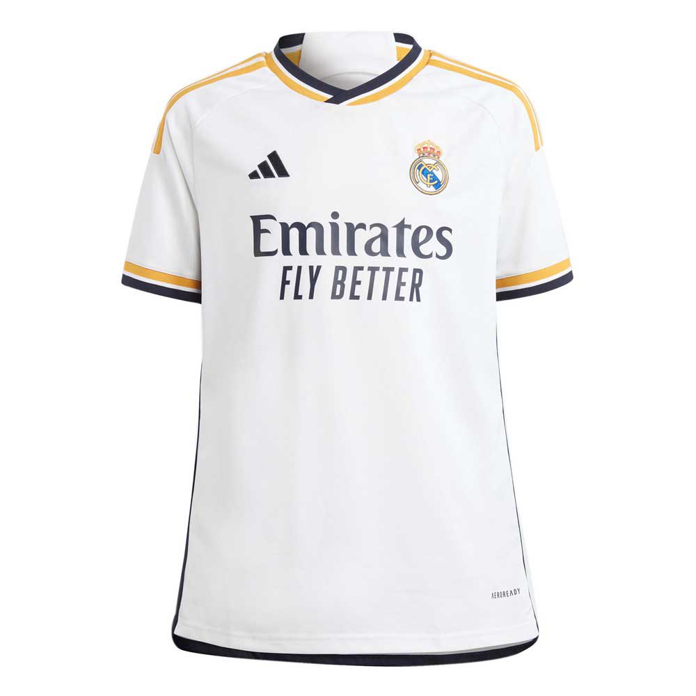 Adidas Real Madrid 23/24 Junior Short Sleeve T-shirt Home Weiß 9-10 Years von Adidas