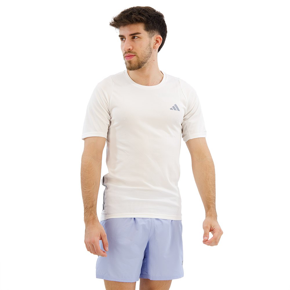 Adidas Run Icons 3 Stripes Short Sleeve T-shirt Weiß 2XL Mann von Adidas