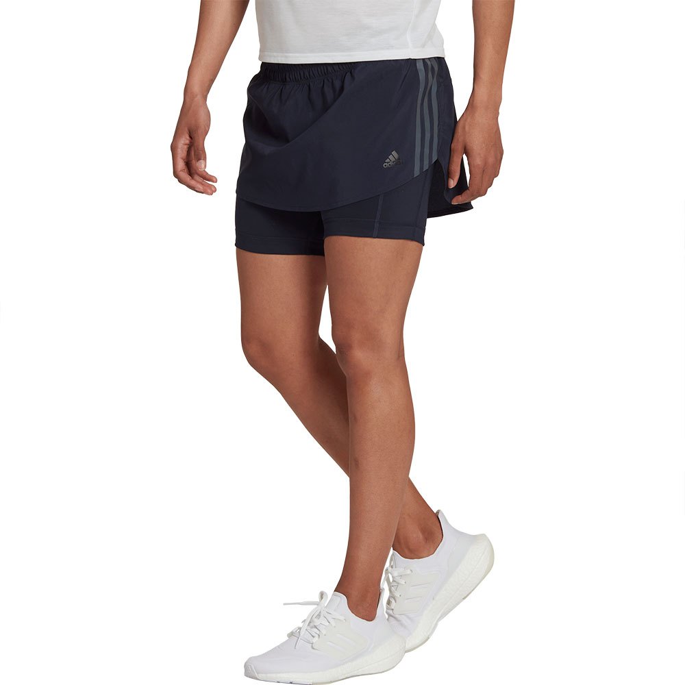 Adidas Run Icons 3 Stripes Shorts Blau XS Frau von Adidas