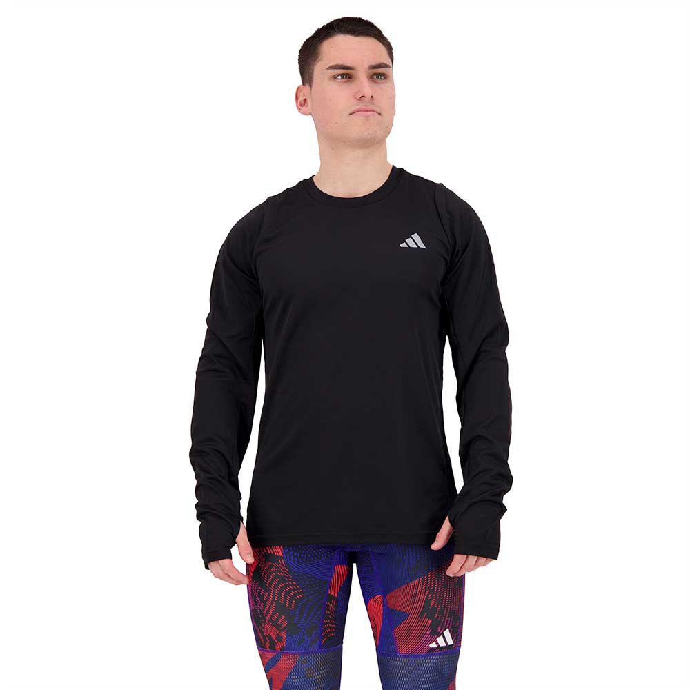 Adidas Run Icons 3s Long Sleeve T-shirt Schwarz XS Mann von Adidas