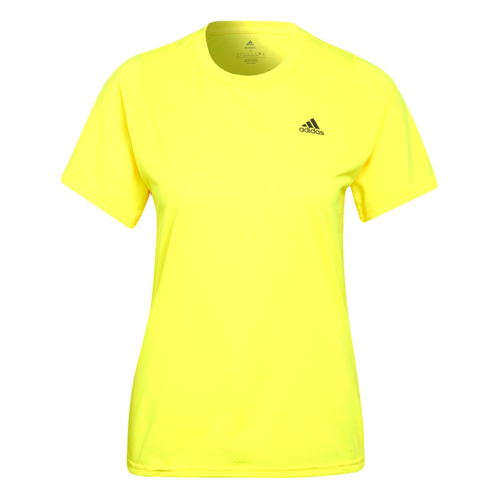 Adidas Run Icons Short Sleeve T-shirt Gelb M Frau von Adidas