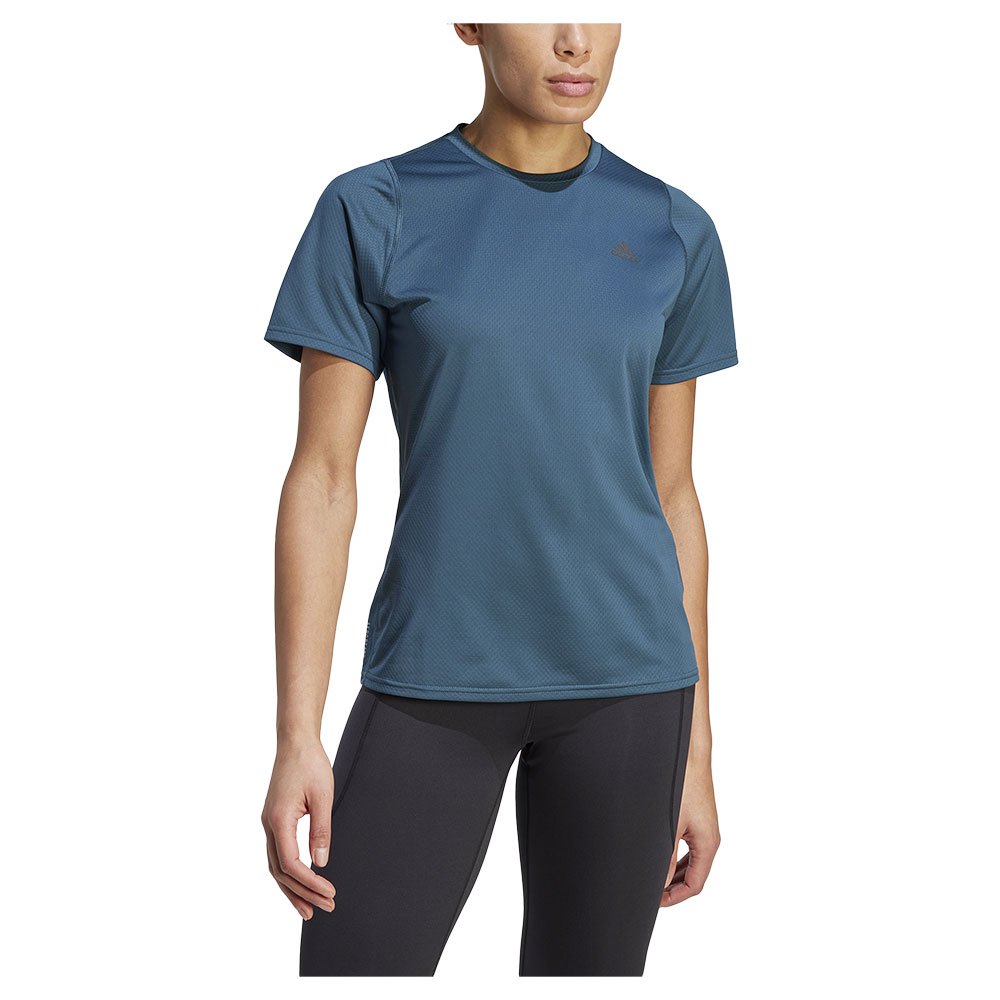 Adidas Run Icons Short Sleeve T-shirt Blau XS Frau von Adidas