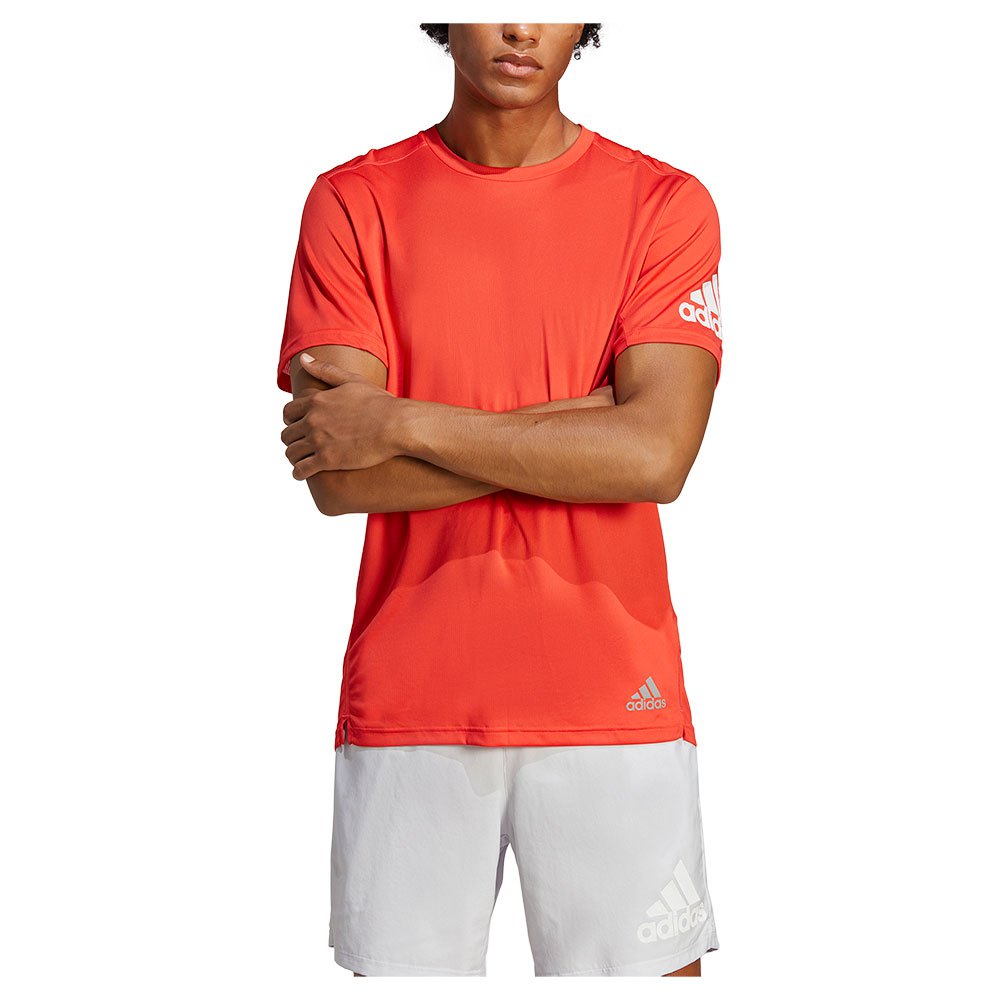 Adidas Run It Short Sleeve T-shirt Rot S / Regular Mann von Adidas