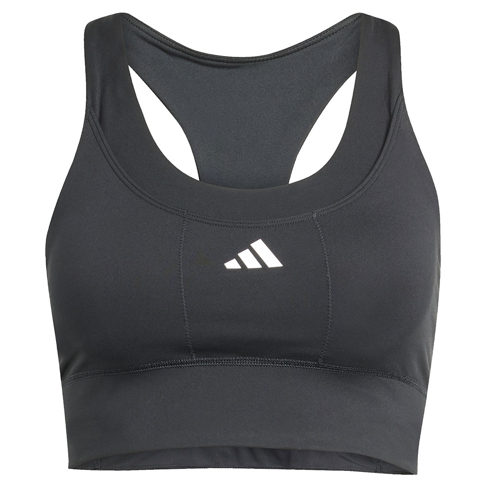 Adidas Run Pocket Medium Impact Sports Bra Schwarz S / AB Frau von Adidas