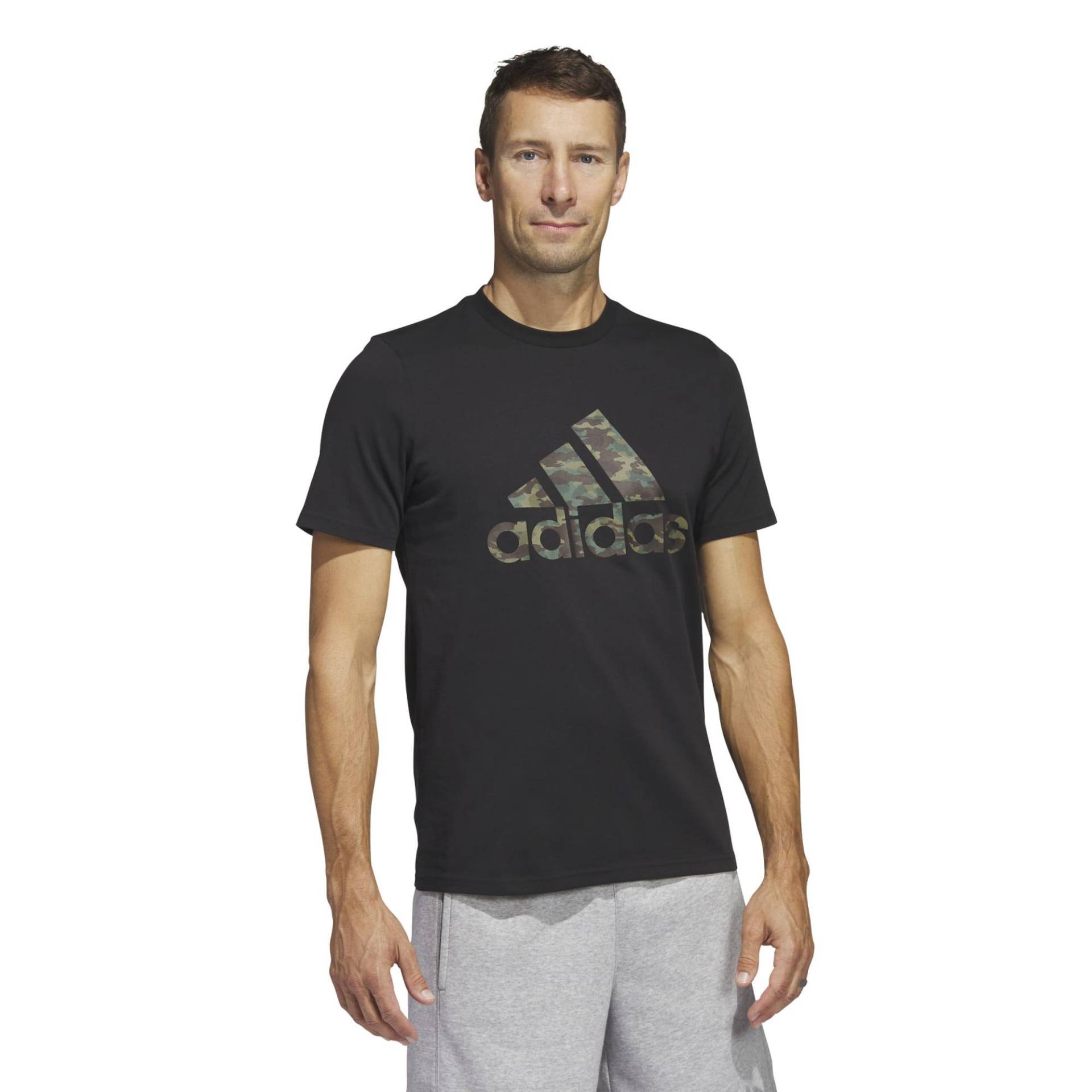 Adidas T-Shirt Herren - Camo schwarz von Adidas