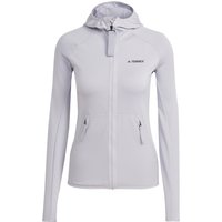 Adidas Terrex Tech Lite Hooded Hiking Jacket Women Damen Fleecejacke hellgrau,silver dawn Gr. XL von Adidas