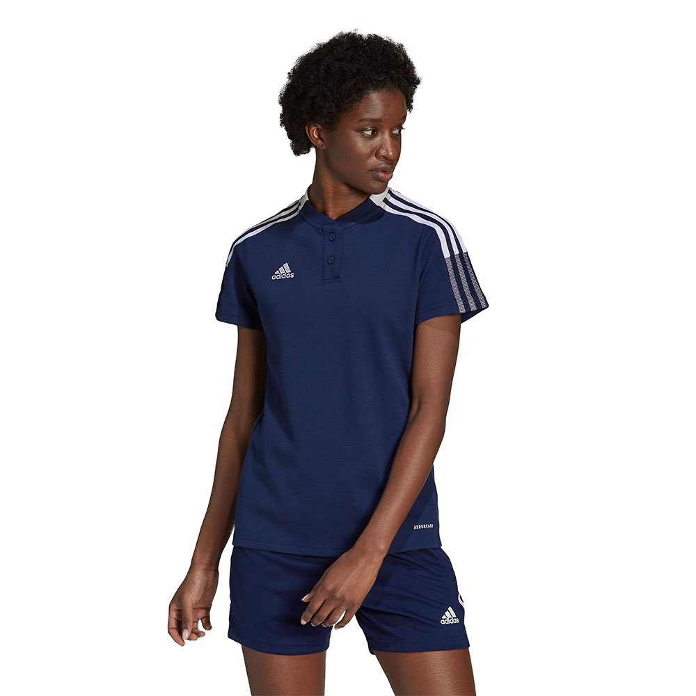Adidas Tiro 21 Short Sleeve Polo Shirt Blau XS / Regular Frau von Adidas