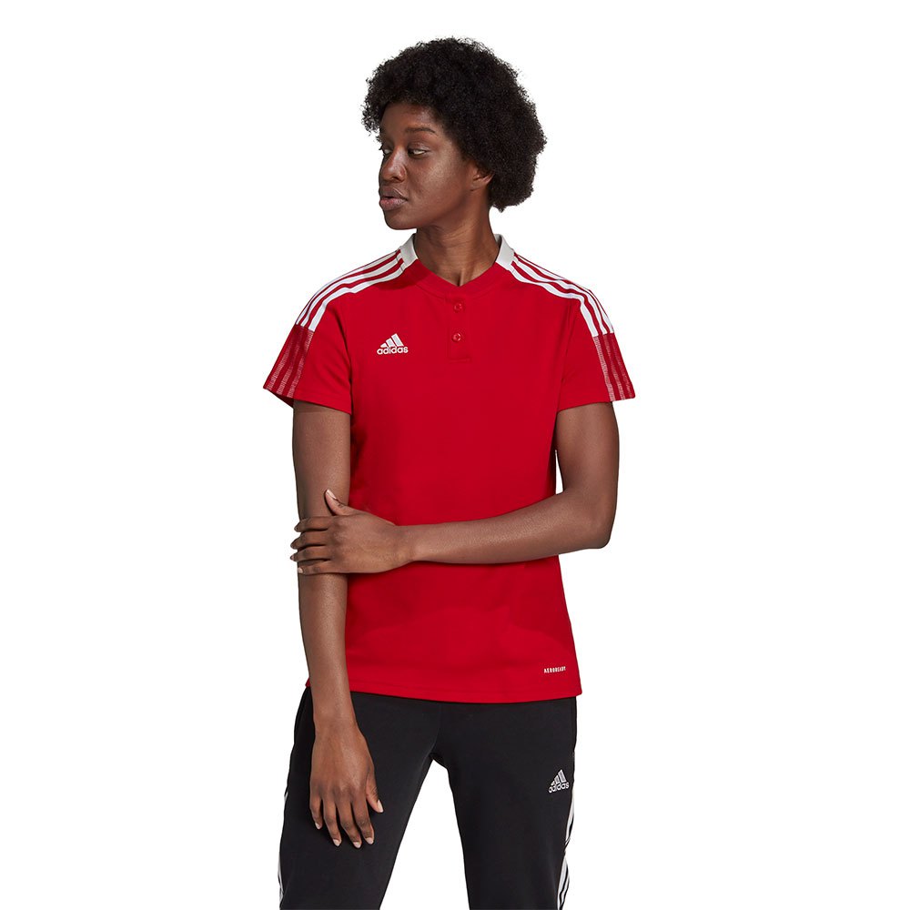 Adidas Tiro 21 Short Sleeve Polo Shirt Rot S / Regular Frau von Adidas