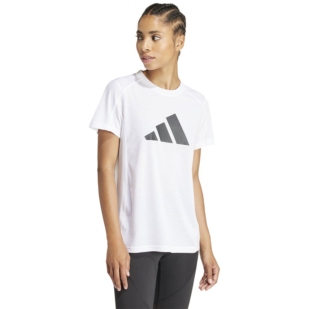 Adidas Train Essentials Logo Short Sleeve T-shirt Weiß XL Frau von Adidas