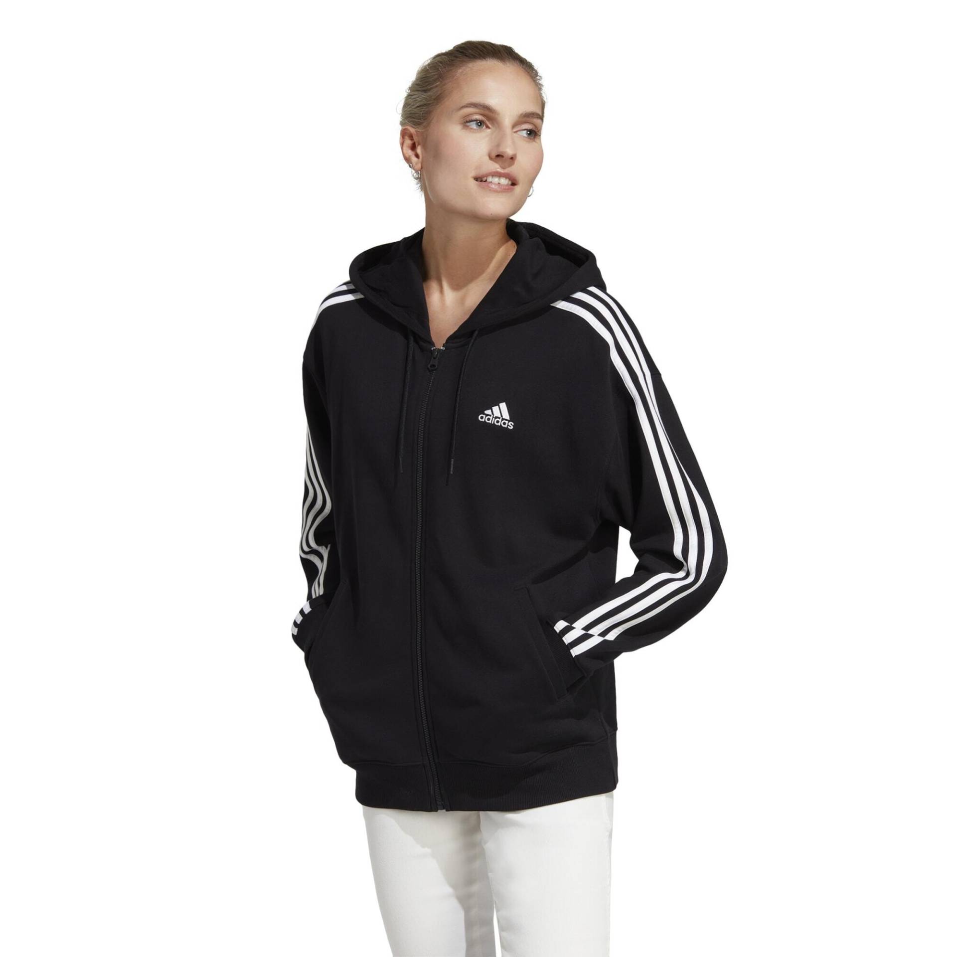 Adidas Trainingsjacke Damen mit Kapuze - schwarz von Adidas