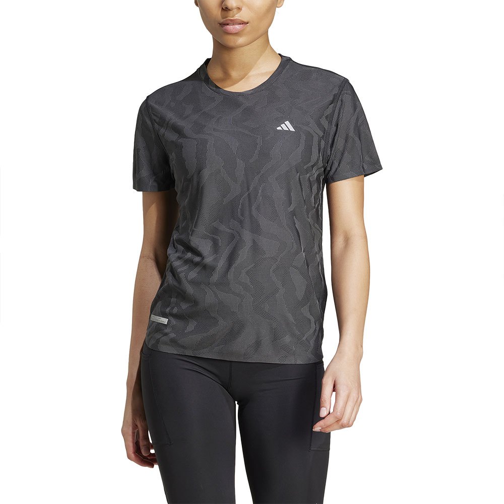 Adidas Ultimate Heat.rdy Engineered Short Sleeve T-shirt Grau L Frau von Adidas