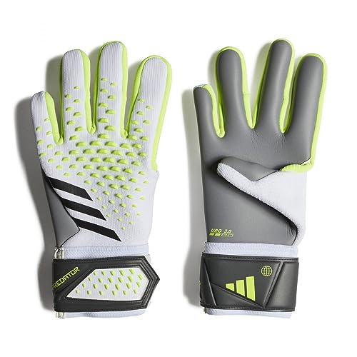 Adidas Unisex Goalkeeper Gloves (W/O Fingersave) Pred Gl LGE, White/Lucid Lemon/Black, IA0879, 11- von adidas