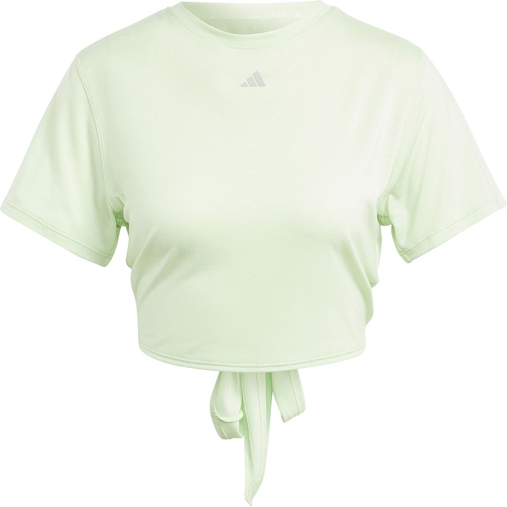 Adidas Yoga St Wrap Short Sleeve T-shirt Grün M Frau von Adidas