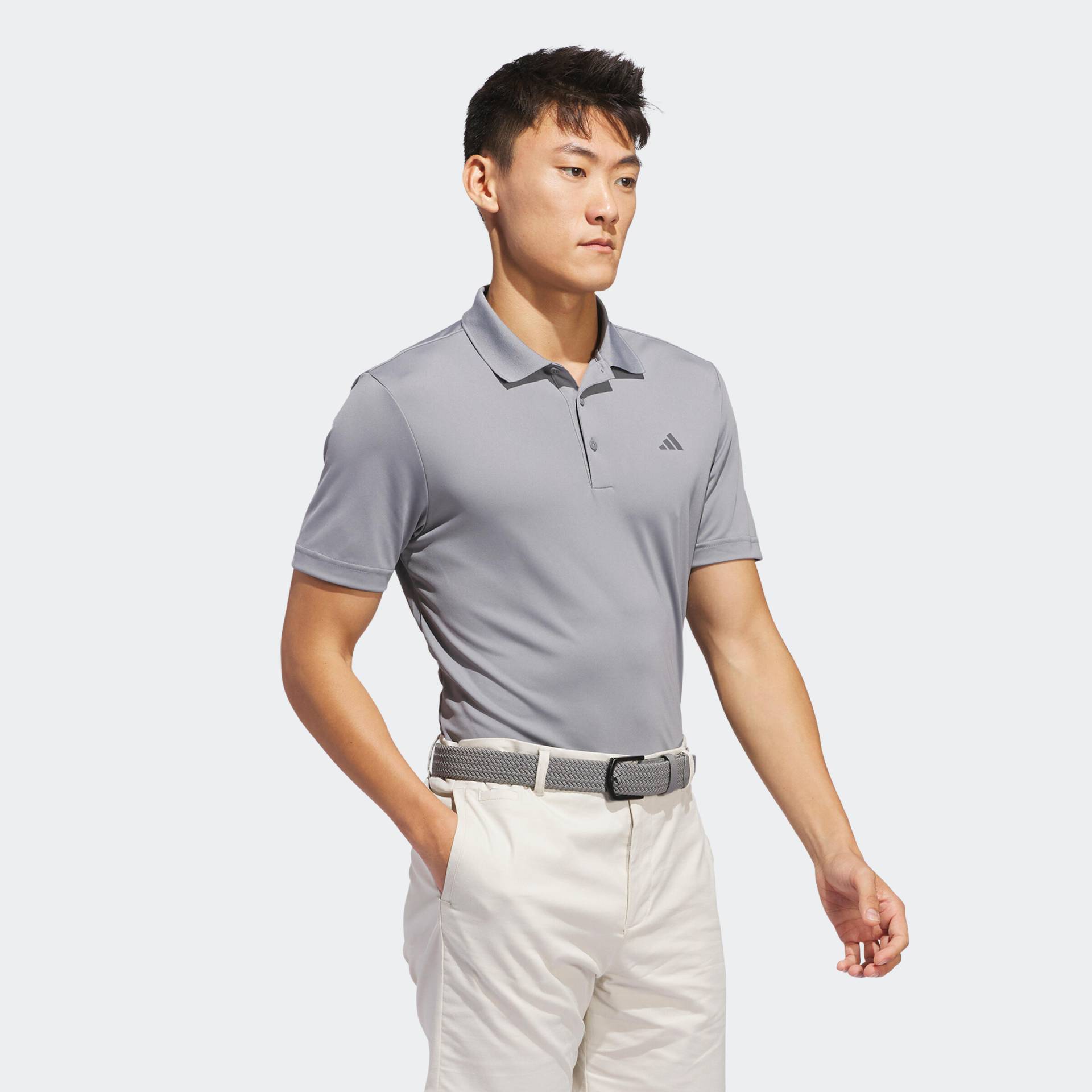 Herren Golf Poloshirt kurzarm - ADIDAS grau von Adidas