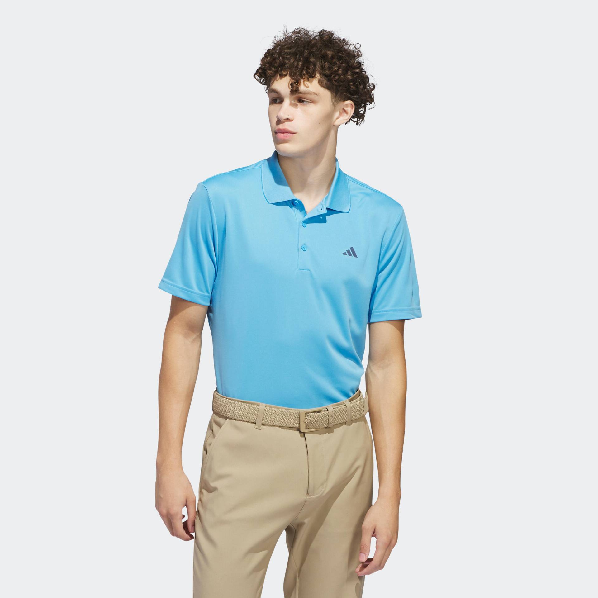 Herren Golf Poloshirt kurzarm - ADIDAS hellblau von Adidas