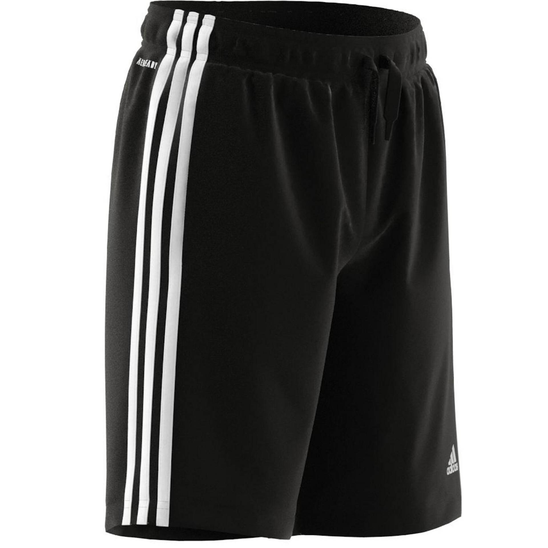 Shorts 3 Streifen Aeroready Kinder schwarz von Adidas